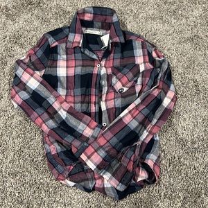red white and navy flannel